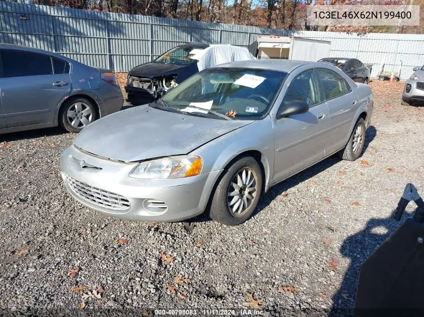 2002 Chrysler Sebring Lx/Lx Plus VIN: 1C3EL46X62N199400 Lot: 40798083