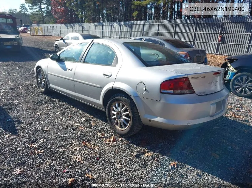 2002 Chrysler Sebring Lx/Lx Plus VIN: 1C3EL46X62N199400 Lot: 40798083