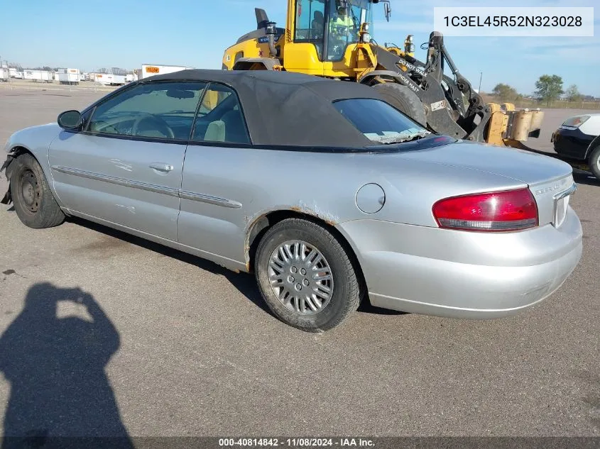 2002 Chrysler Sebring Lx VIN: 1C3EL45R52N323028 Lot: 40814842