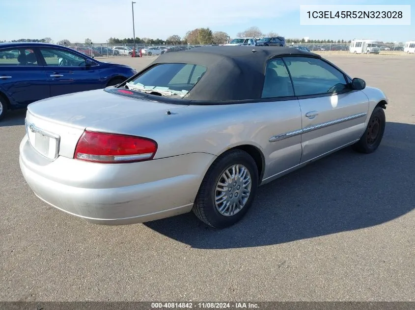 2002 Chrysler Sebring Lx VIN: 1C3EL45R52N323028 Lot: 40814842