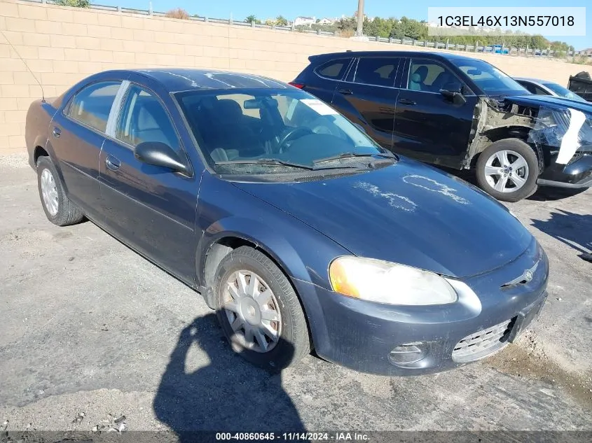 2003 Chrysler Sebring Lx VIN: 1C3EL46X13N557018 Lot: 40860645