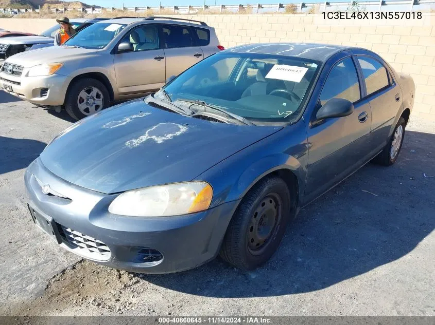 2003 Chrysler Sebring Lx VIN: 1C3EL46X13N557018 Lot: 40860645