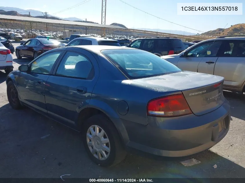 2003 Chrysler Sebring Lx VIN: 1C3EL46X13N557018 Lot: 40860645