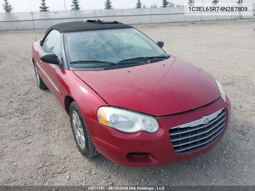 1C3EL65R74N287809 2004 Chrysler Sebring Limited