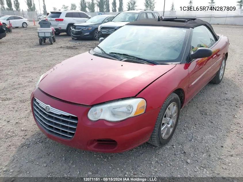 2004 Chrysler Sebring Limited VIN: 1C3EL65R74N287809 Lot: 12071151