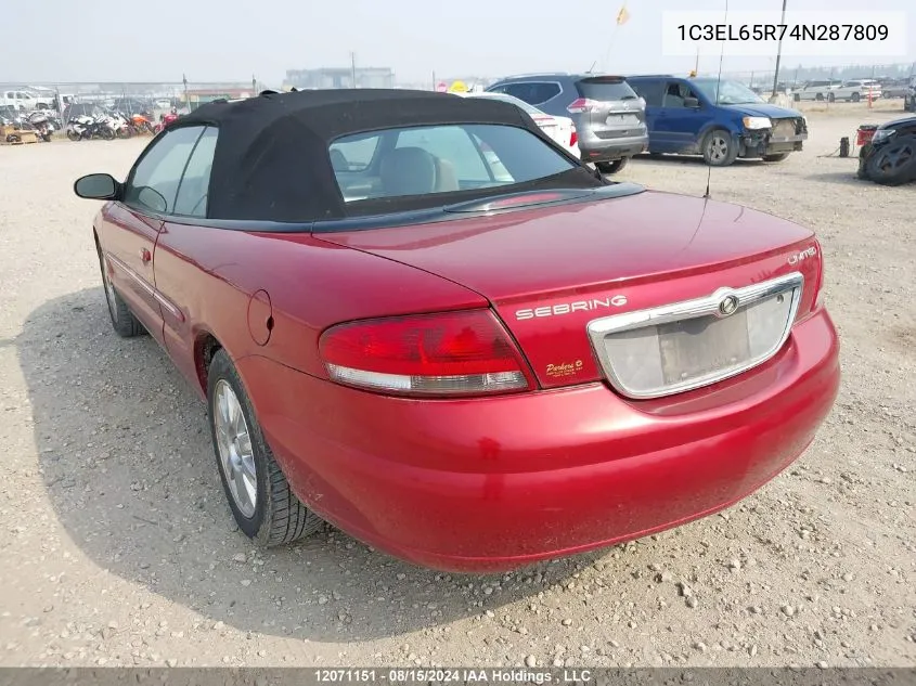 1C3EL65R74N287809 2004 Chrysler Sebring Limited