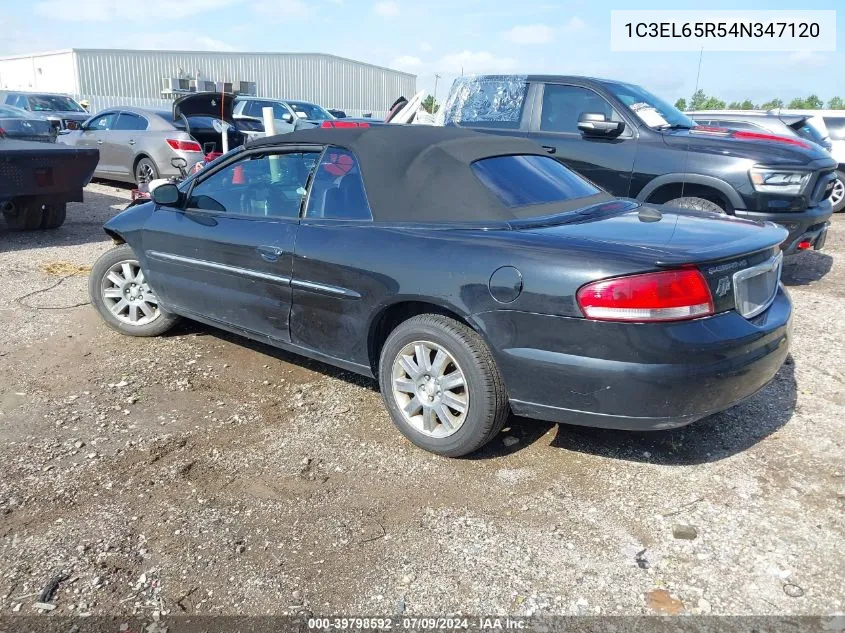 2004 Chrysler Sebring Limited VIN: 1C3EL65R54N347120 Lot: 39798592