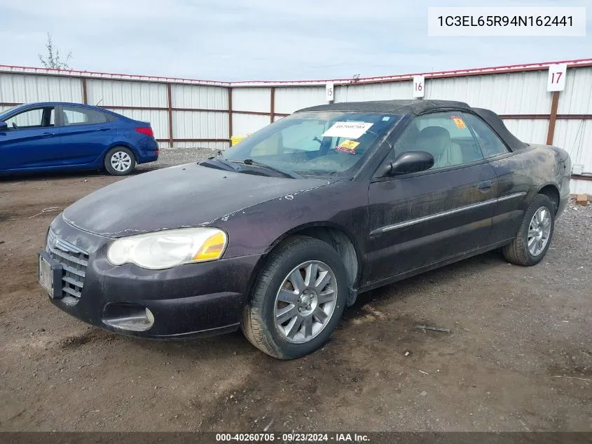 2004 Chrysler Sebring Limited VIN: 1C3EL65R94N162441 Lot: 40260705