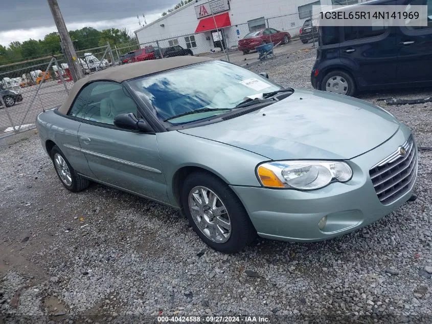 2004 Chrysler Sebring Limited VIN: 1C3EL65R14N141969 Lot: 40424588