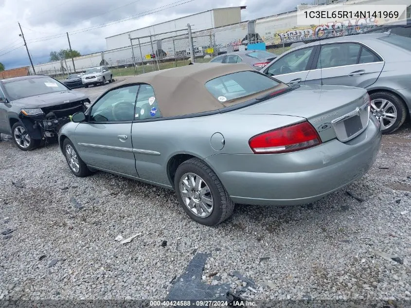 2004 Chrysler Sebring Limited VIN: 1C3EL65R14N141969 Lot: 40424588