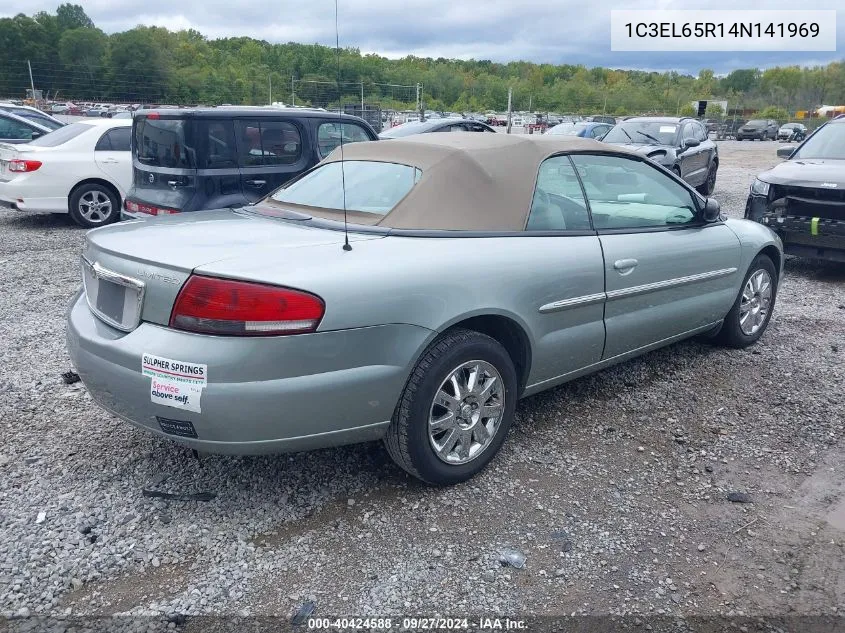 2004 Chrysler Sebring Limited VIN: 1C3EL65R14N141969 Lot: 40424588