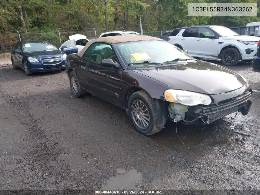 2004 Chrysler Sebring Lxi VIN: 1C3EL55R34N363262 Lot: 40443610