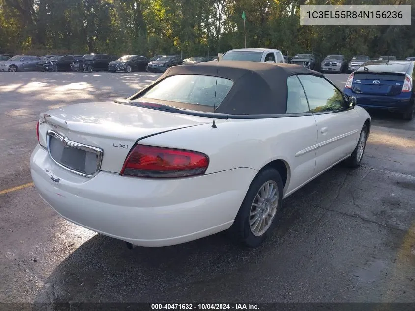 2004 Chrysler Sebring Lxi VIN: 1C3EL55R84N156236 Lot: 40471632