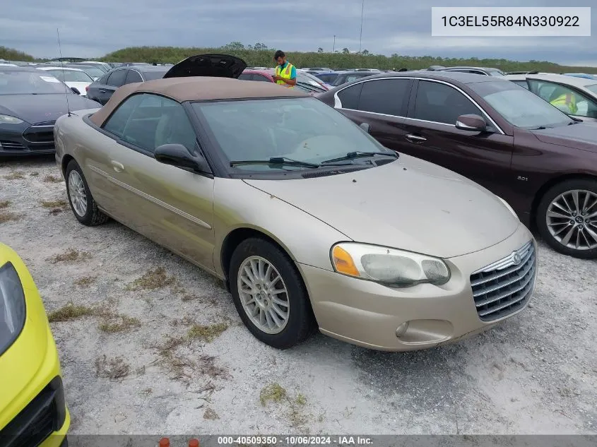 2004 Chrysler Sebring Lxi VIN: 1C3EL55R84N330922 Lot: 40509350