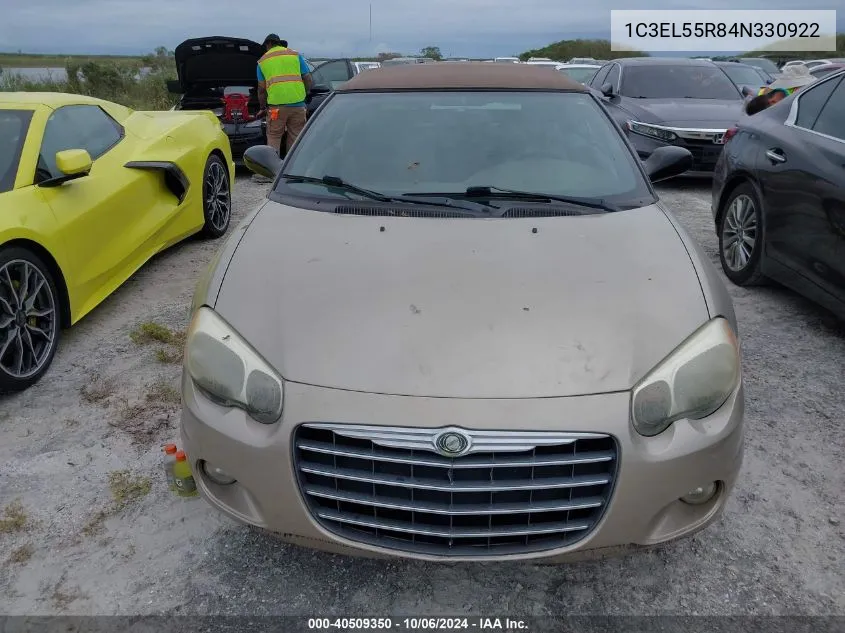 2004 Chrysler Sebring Lxi VIN: 1C3EL55R84N330922 Lot: 40509350