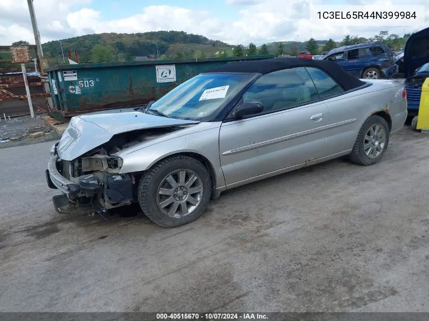 2004 Chrysler Sebring Limited VIN: 1C3EL65R44N399984 Lot: 40515670