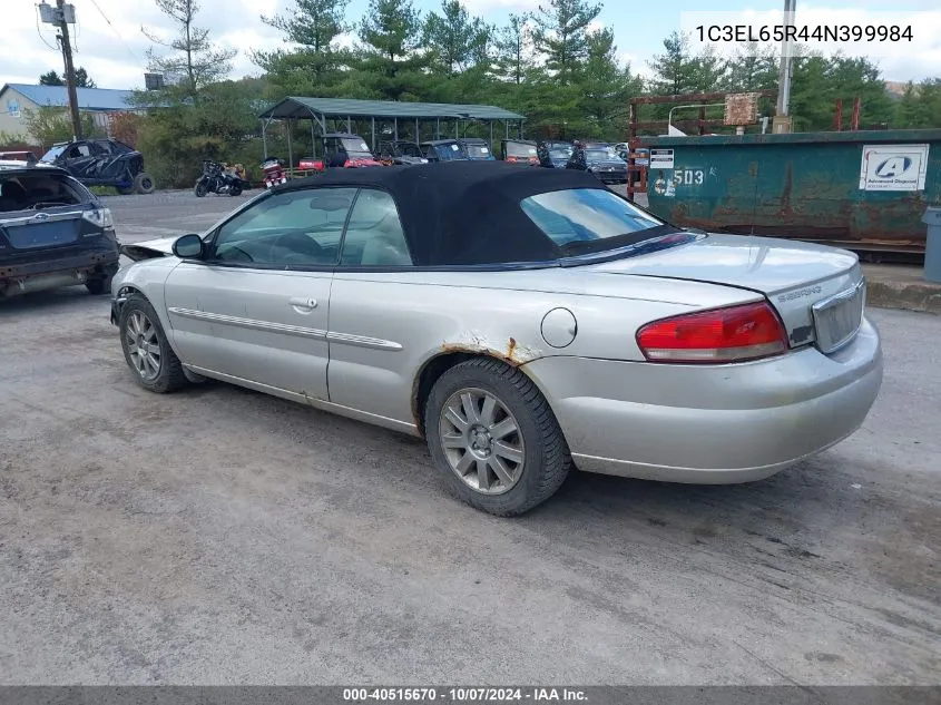 2004 Chrysler Sebring Limited VIN: 1C3EL65R44N399984 Lot: 40515670