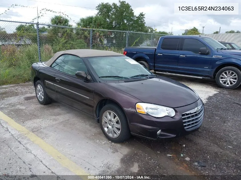 2004 Chrysler Sebring Limited VIN: 1C3EL65R24N234063 Lot: 40541395