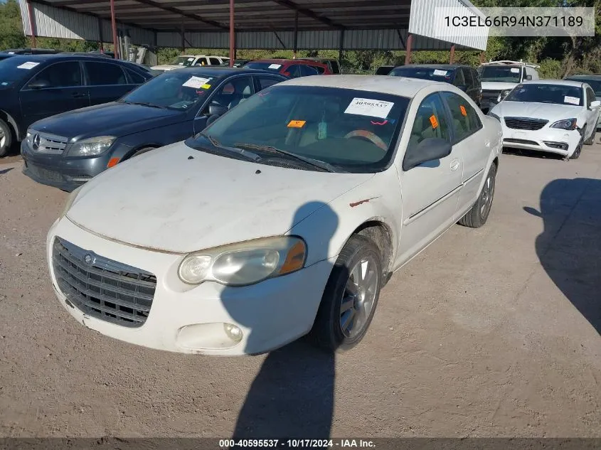 2004 Chrysler Sebring Limited VIN: 1C3EL66R94N371189 Lot: 40595537