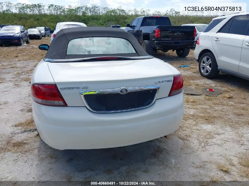 1C3EL65R04N375813 2004 Chrysler Sebring Limited