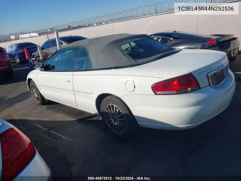 2004 Chrysler Sebring Lx VIN: 1C3EL45R44N252536 Lot: 40672812