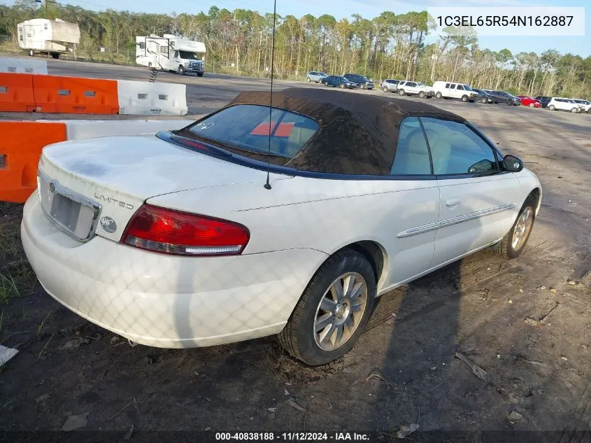 2004 Chrysler Sebring Limited VIN: 1C3EL65R54N162887 Lot: 40838188