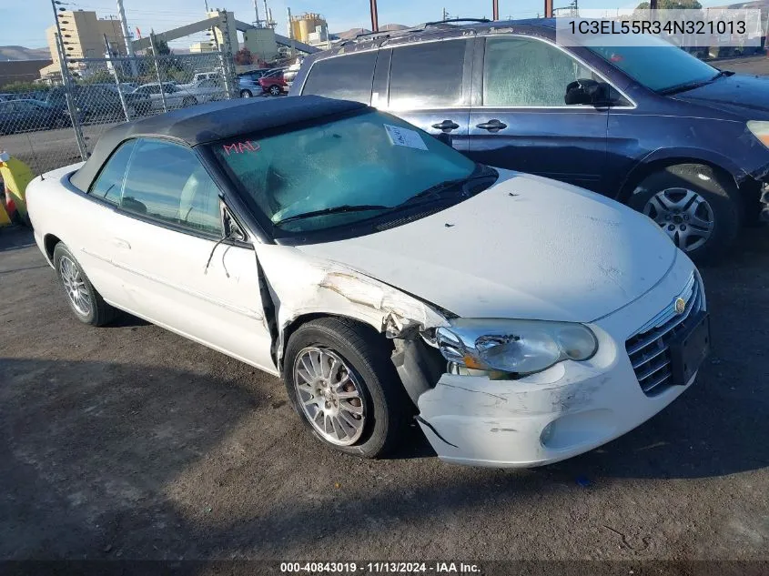 2004 Chrysler Sebring Lxi VIN: 1C3EL55R34N321013 Lot: 40843019