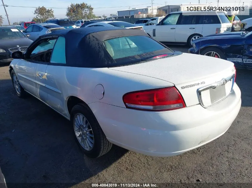 2004 Chrysler Sebring Lxi VIN: 1C3EL55R34N321013 Lot: 40843019