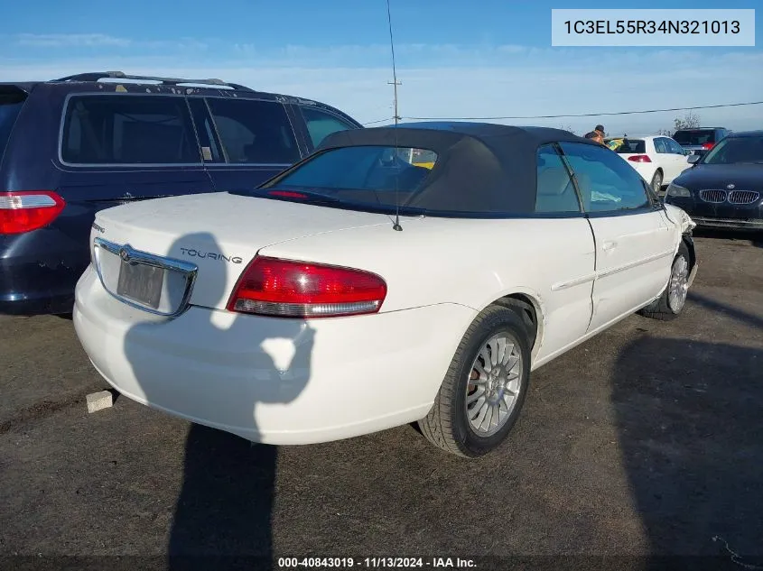 2004 Chrysler Sebring Lxi VIN: 1C3EL55R34N321013 Lot: 40843019