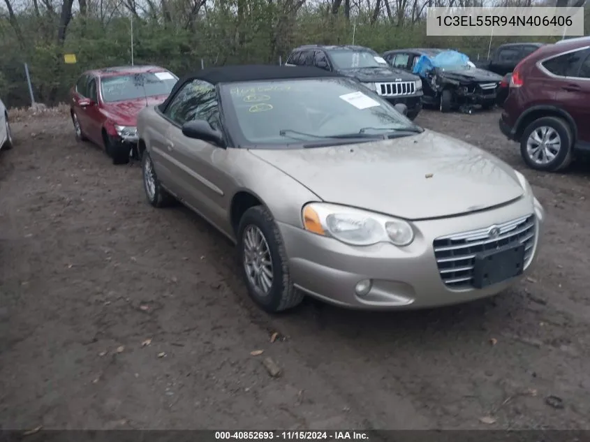 2004 Chrysler Sebring Lxi VIN: 1C3EL55R94N406406 Lot: 40852693