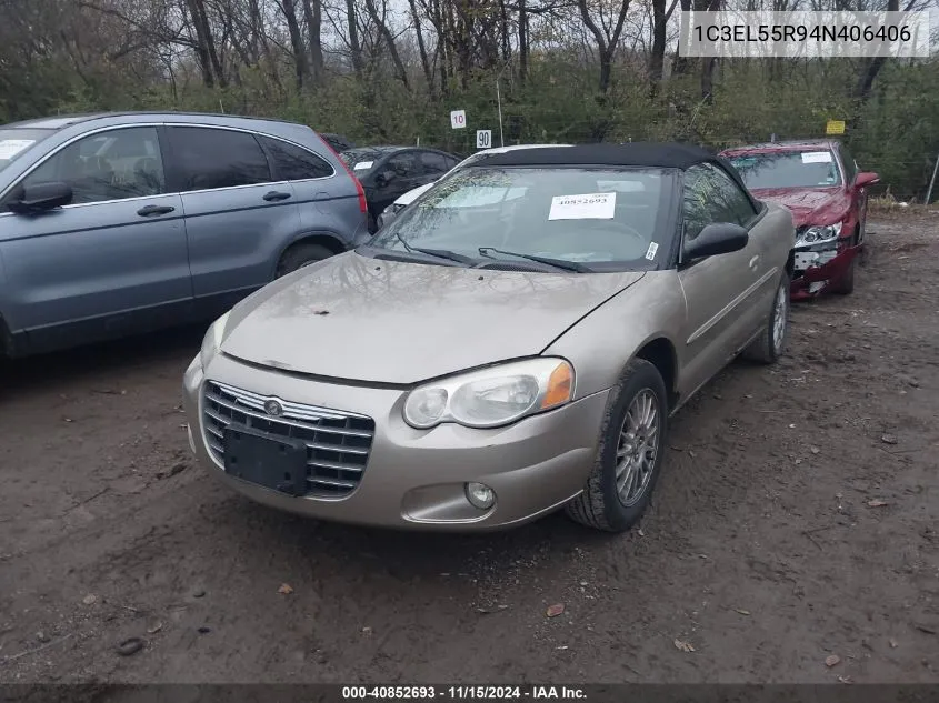 2004 Chrysler Sebring Lxi VIN: 1C3EL55R94N406406 Lot: 40852693