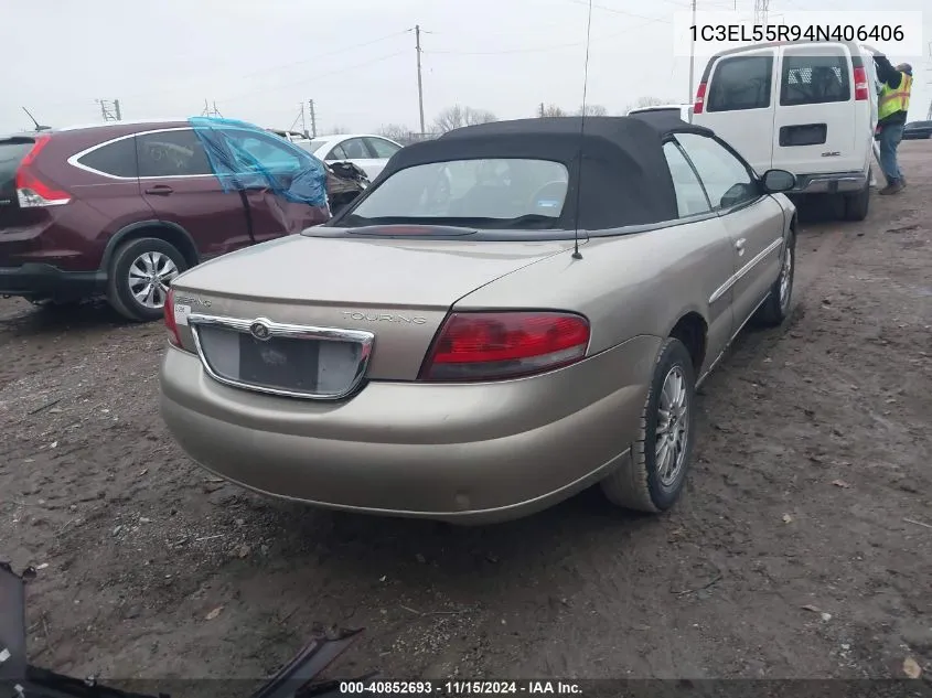 2004 Chrysler Sebring Lxi VIN: 1C3EL55R94N406406 Lot: 40852693