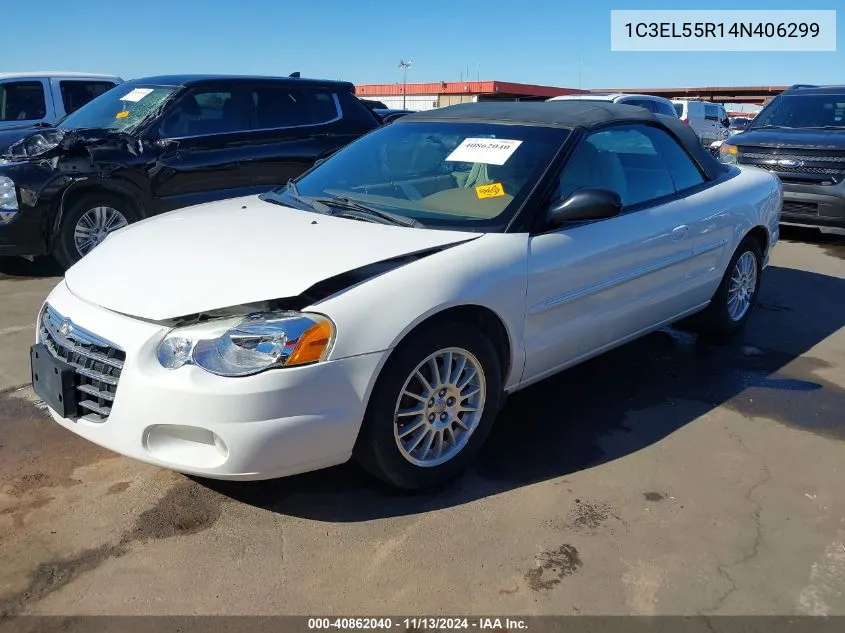 2004 Chrysler Sebring Lxi VIN: 1C3EL55R14N406299 Lot: 40862040