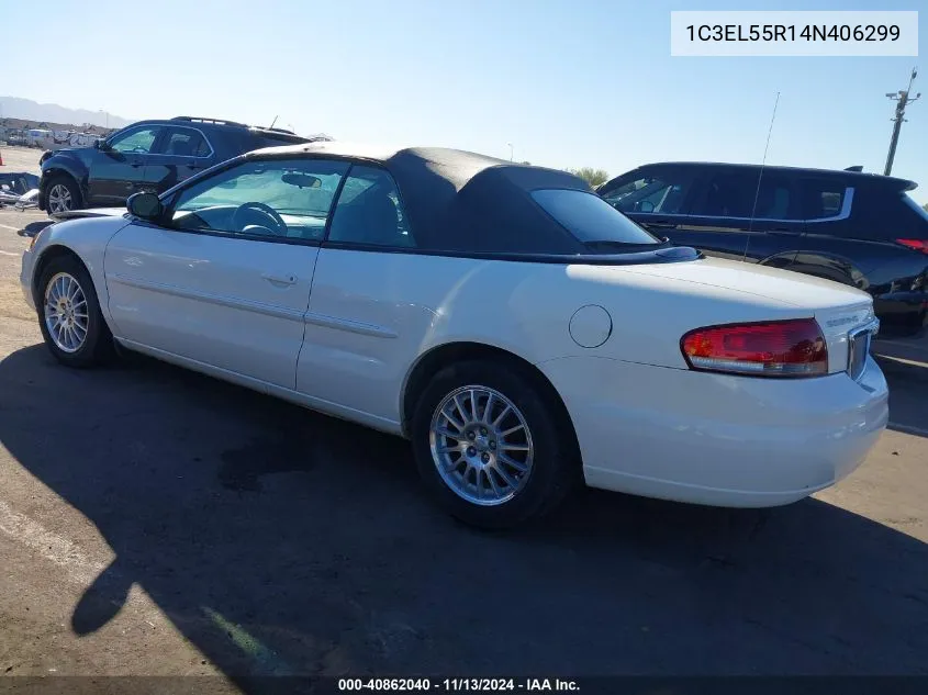 2004 Chrysler Sebring Lxi VIN: 1C3EL55R14N406299 Lot: 40862040