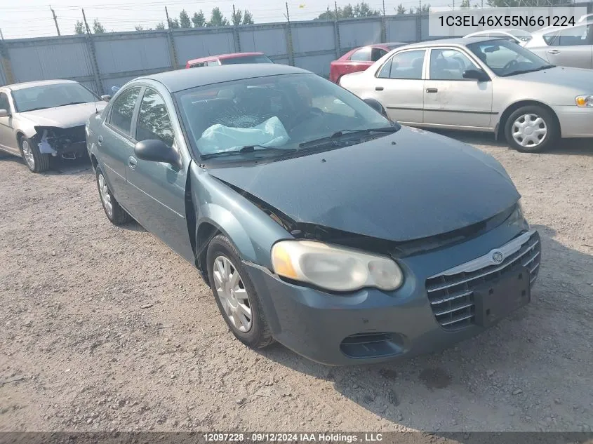 2005 Chrysler Sebring VIN: 1C3EL46X55N661224 Lot: 12097228