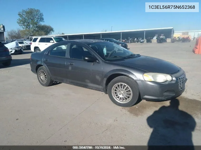 2005 Chrysler Sebring Touring VIN: 1C3EL56R75N652368 Lot: 39547790