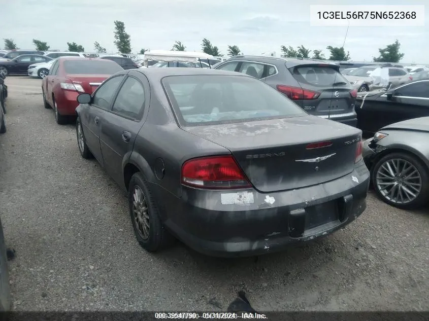 2005 Chrysler Sebring Touring VIN: 1C3EL56R75N652368 Lot: 39547790