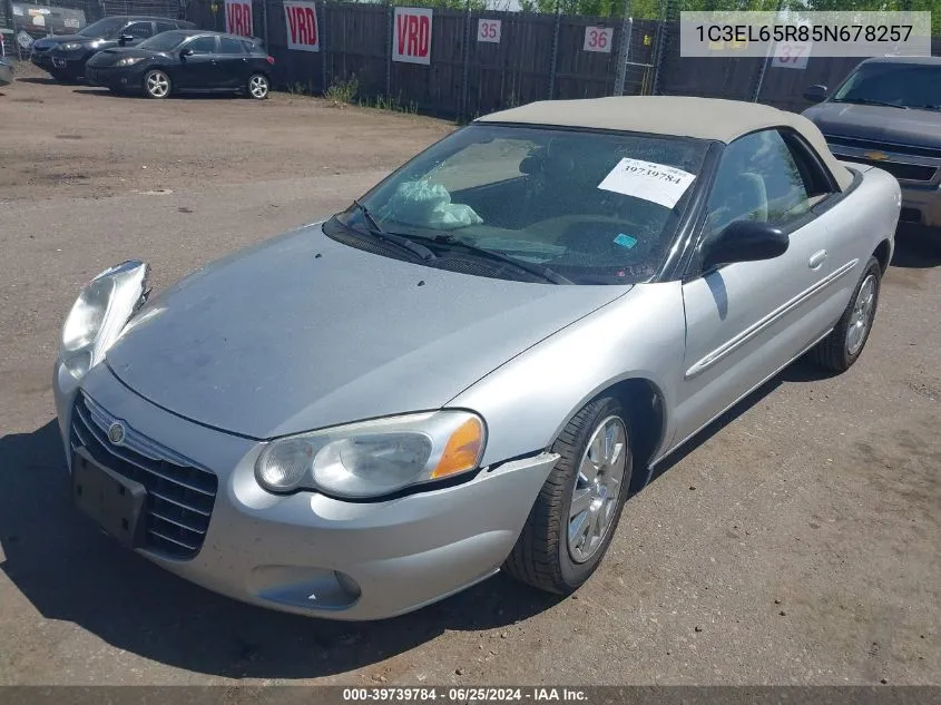 2005 Chrysler Sebring Limited VIN: 1C3EL65R85N678257 Lot: 39739784