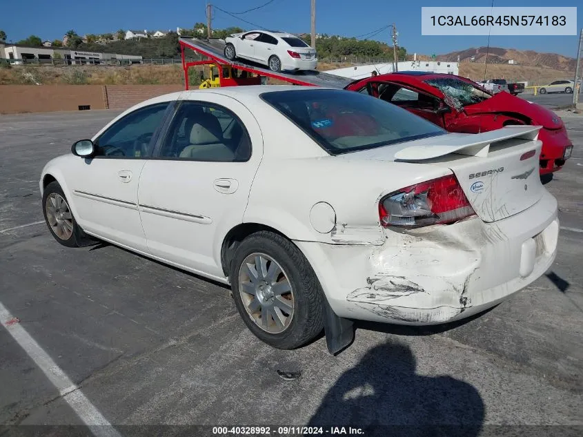 2005 Chrysler Sebring Limited VIN: 1C3AL66R45N574183 Lot: 40328992