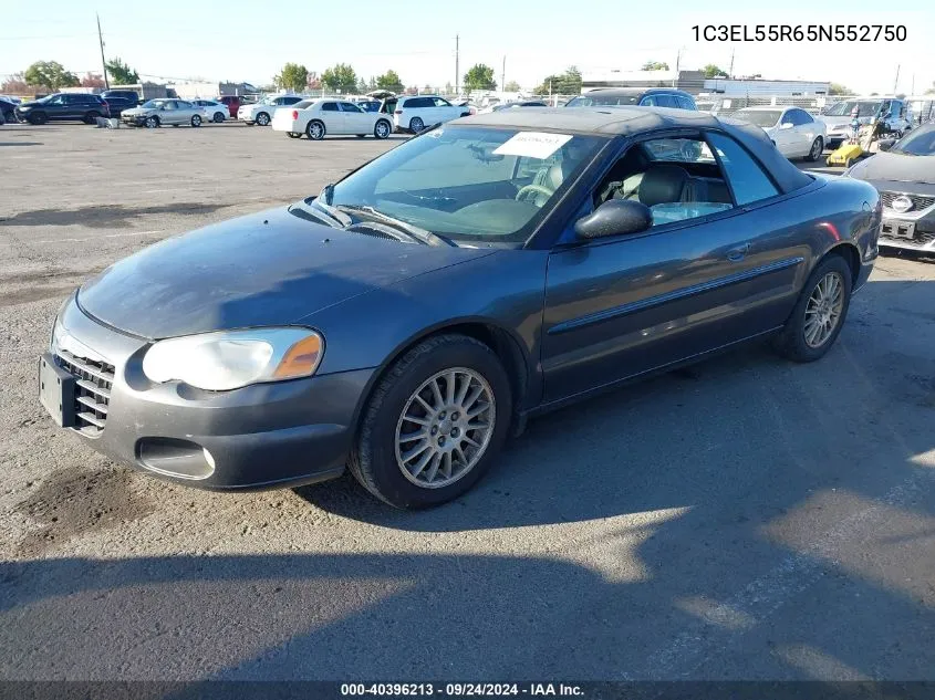 2005 Chrysler Sebring Touring VIN: 1C3EL55R65N552750 Lot: 40396213