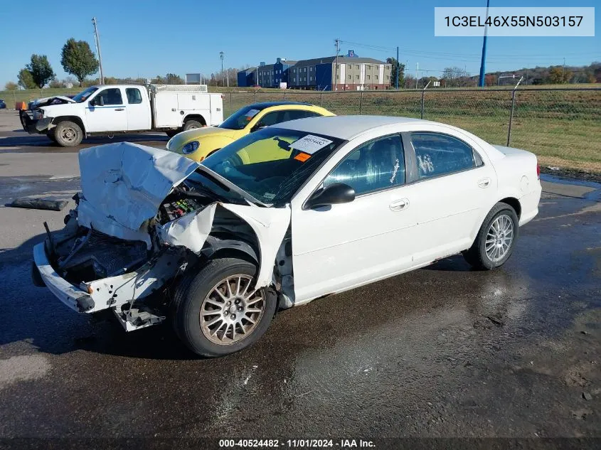 2005 Chrysler Sebring VIN: 1C3EL46X55N503157 Lot: 40524482