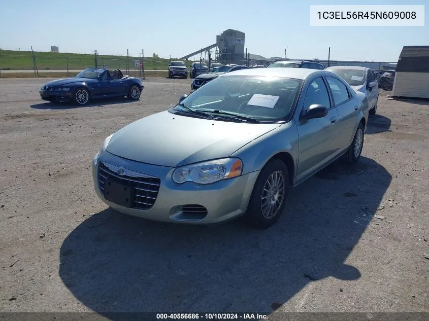 2005 Chrysler Sebring Touring VIN: 1C3EL56R45N609008 Lot: 40556686