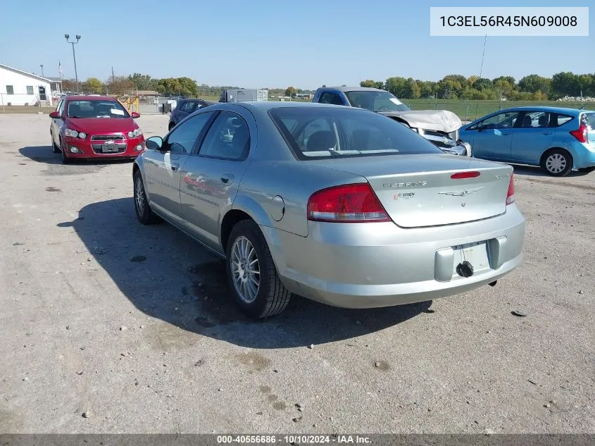 2005 Chrysler Sebring Touring VIN: 1C3EL56R45N609008 Lot: 40556686