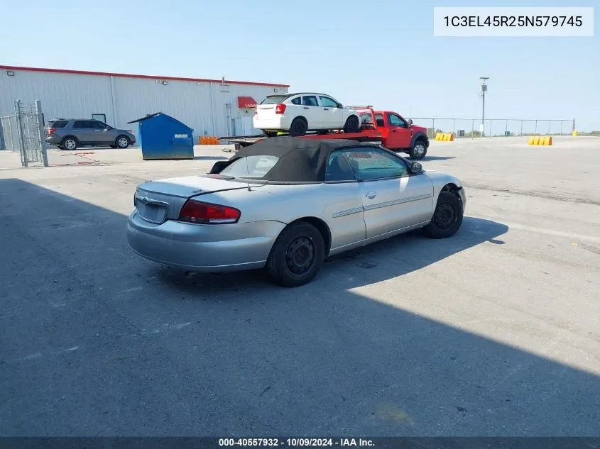 2005 Chrysler Sebring VIN: 1C3EL45R25N579745 Lot: 40557932