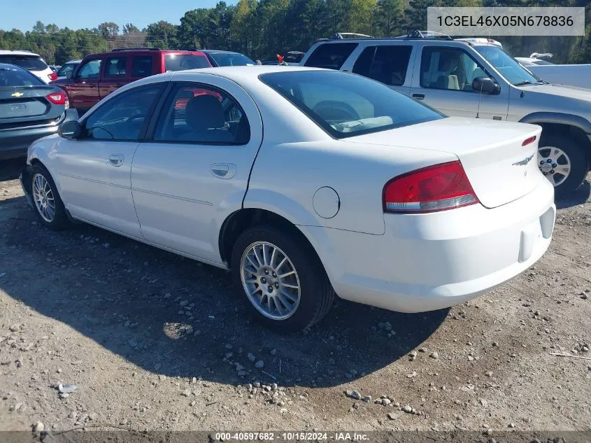 2005 Chrysler Sebring VIN: 1C3EL46X05N678836 Lot: 40597682