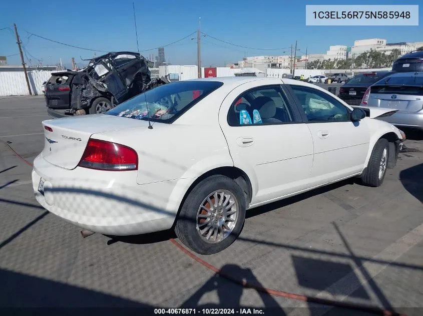 2005 Chrysler Sebring Touring VIN: 1C3EL56R75N585948 Lot: 40676871