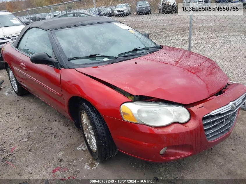 2005 Chrysler Sebring Touring VIN: 1C3EL55R55N650765 Lot: 40737249