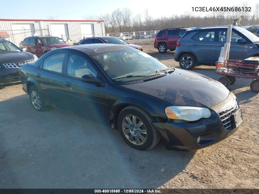 2005 Chrysler Sebring VIN: 1C3EL46X45N686132 Lot: 40815107