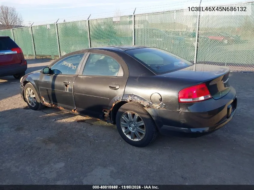 2005 Chrysler Sebring VIN: 1C3EL46X45N686132 Lot: 40815107