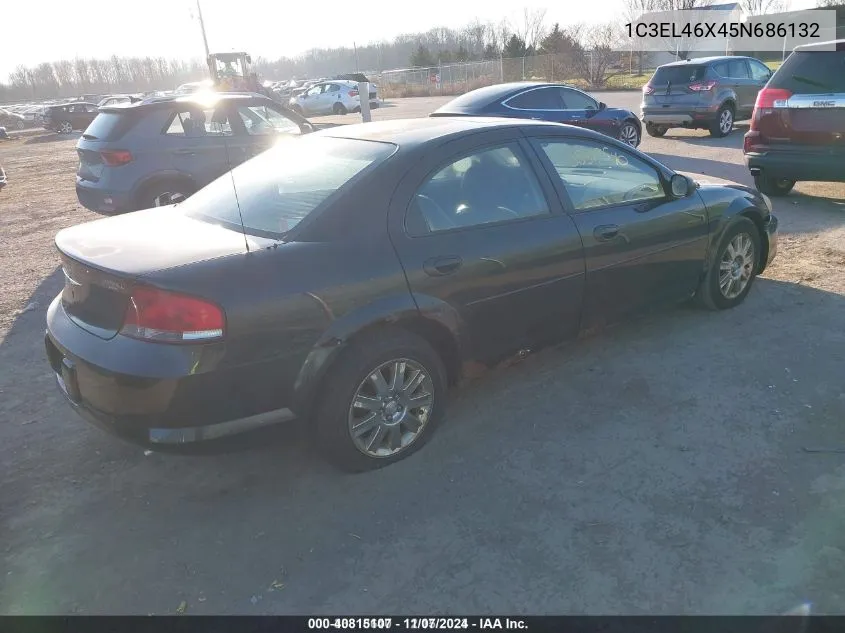 2005 Chrysler Sebring VIN: 1C3EL46X45N686132 Lot: 40815107